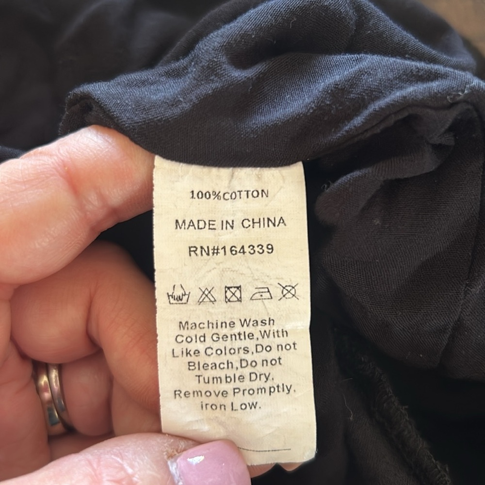 Petal & Pup Cotton Black Ruffle Tiered Mini Dress Size Large - Picture 8 of 8